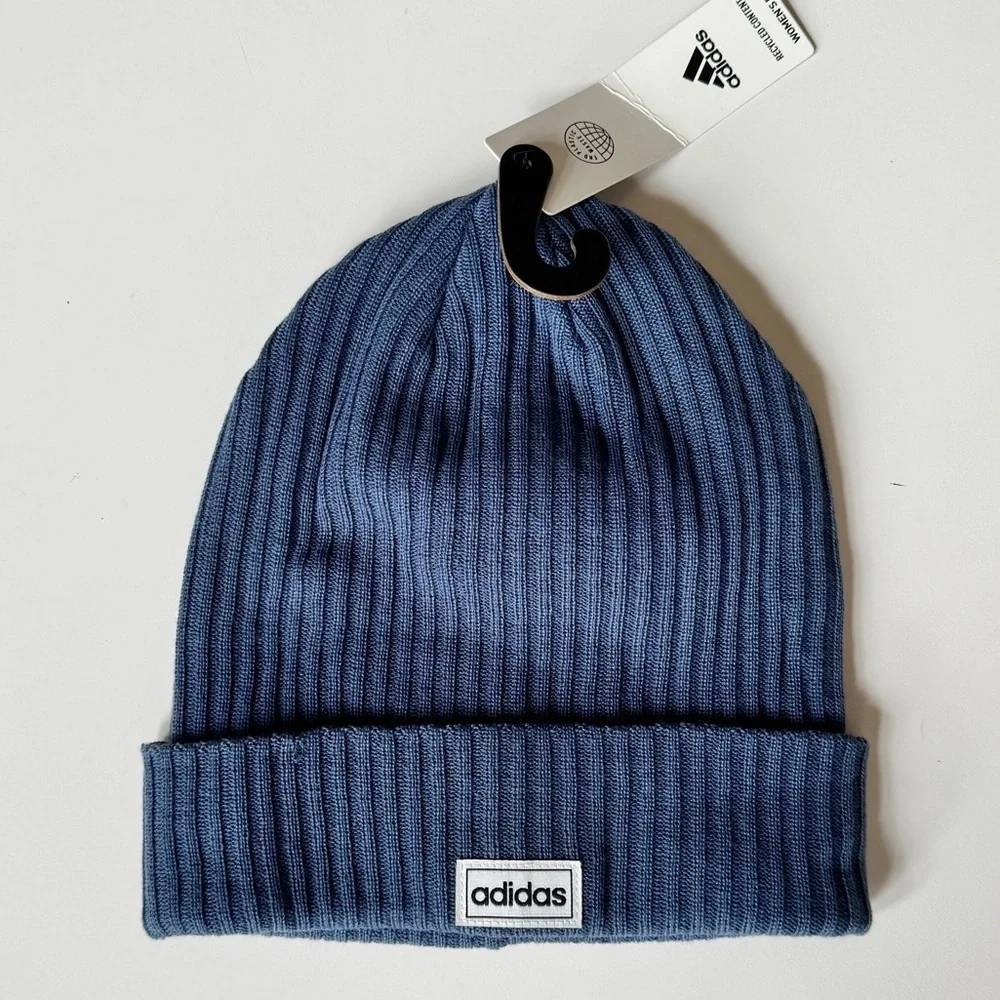 Adidas Women’s 4 Inch Cuff Fold Beanie in Blue